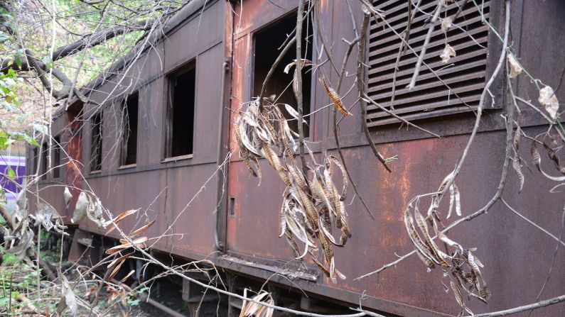 <strong>Beyond repair: </strong>While some train cars will make it back on the rails, others look destined to haunt the yard forever. 