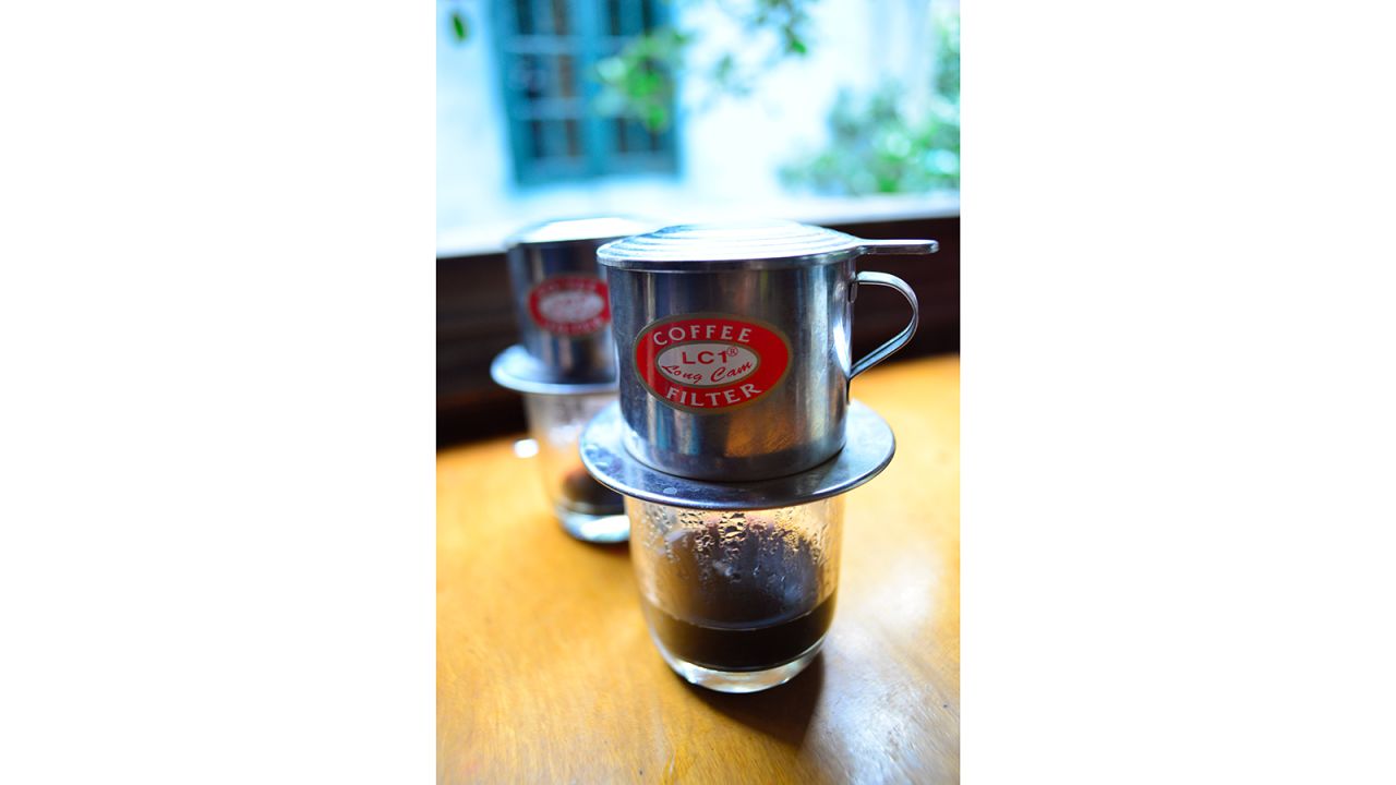 <strong>Hanoi, Vietnam</strong>: Vietnamese filter coffee -- served black or with sweetened condensed milk -- is addictive for locals and tourists alike.