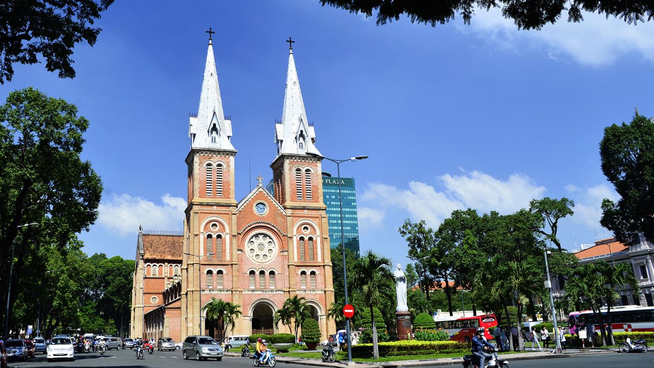 <strong>A Saigon icon: </strong>Saigon's Notre-Dame Basilica is known officially as the Cathedral Basilica of Our Lady of The Immaculate Conception and is one of the most famous buildings in the Old City. 