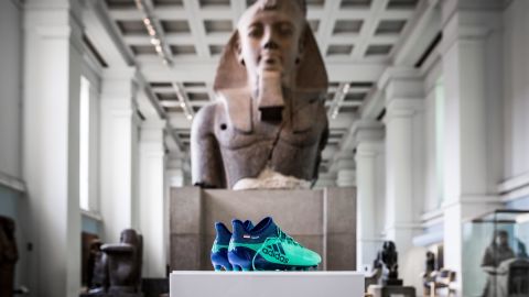 Mo Salah's boots on display at the British Museum