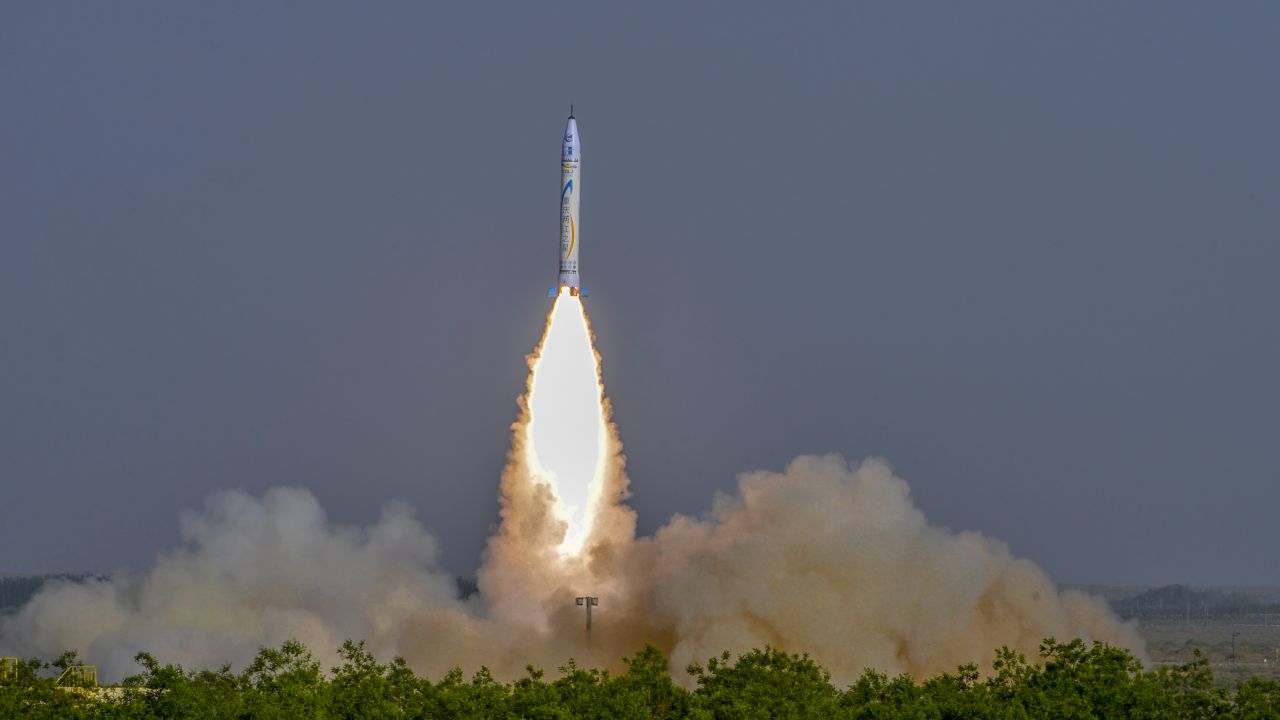 A rocket launch from China's Onespace - a private company. 