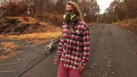 Steve Gebbie has come near his home almost daily since he evacuated from Leilani Estates.
