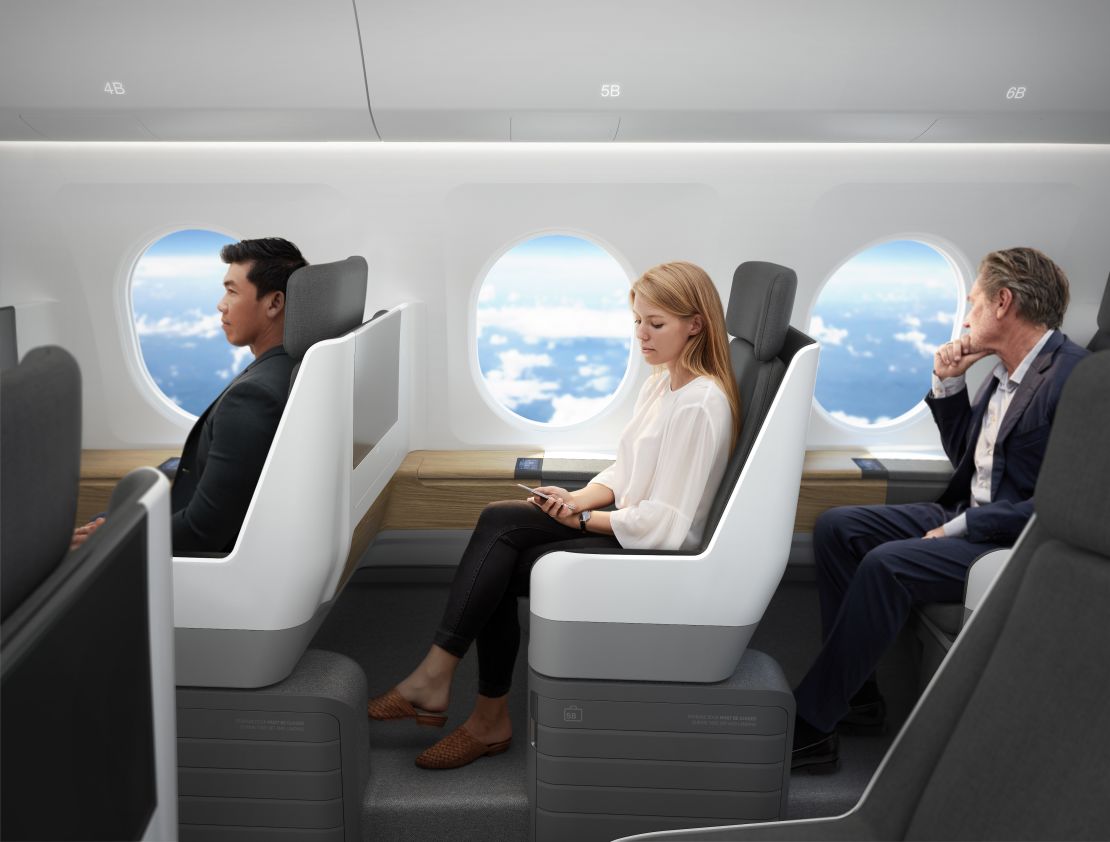 Boom plans to have just 55 seats divided into two single rows.