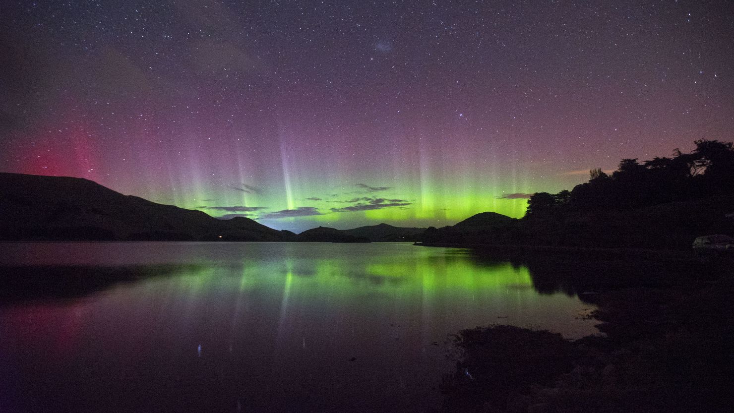 The Aurora Australis is like the northern lights but in the southern hemisphere.