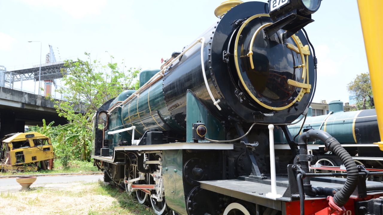 <strong>Steam engines: </strong>Refurbished steam engines from the first half of the 20th century sit near more modern wrecks that will never roll again. 