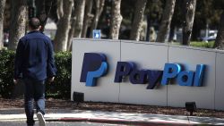 SAN JOSE, CA - APRIL 09:  A sign is posted outside of the PayPal headquarters on April 9, 2018 in San Jose, California. PayPal is looking to offer basic banking services including Federal Deposit Insurance Corp. insurance for customer balances, a debit card and direct-deposit.  (Photo by Justin Sullivan/Getty Images)