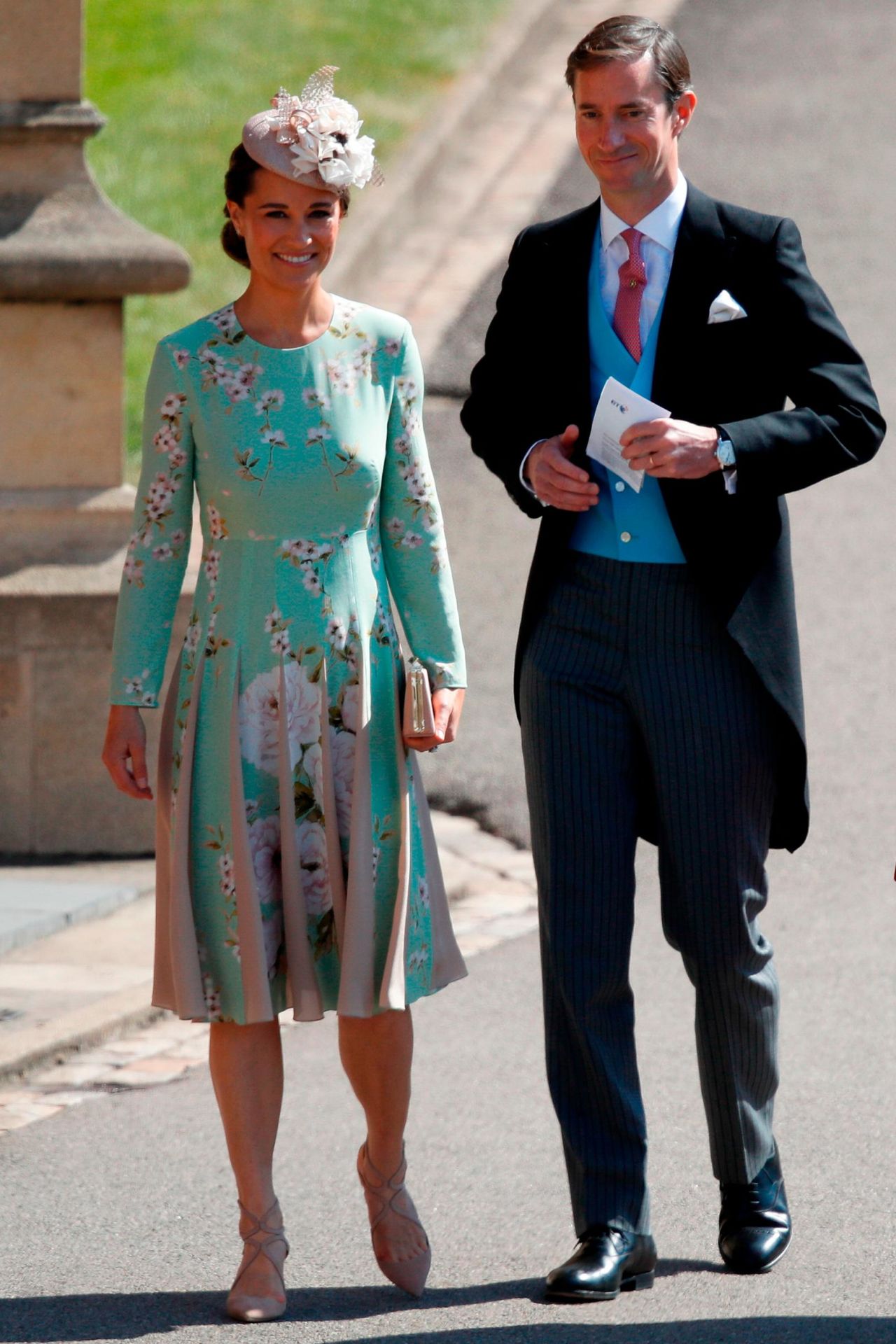 Pippa Middleton, wearing The Fold, and her husband James Matthews