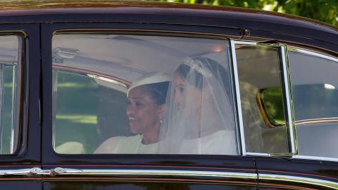 Meghan Markle and her mother Doria Ragland depart for the wedding.