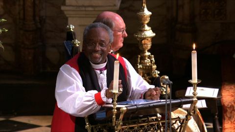 Bishop Michael Curry gave an address with a charisma familiar to many American worshipers. Some British attendants, however, may have been experiencing such a speech for the first time. 
