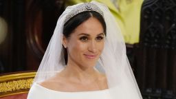 WINDSOR, UNITED KINGDOM - MAY 19:  Meghan Markle stands at the altar during her wedding in St George's Chapel at Windsor Castle on May 19, 2018 in Windsor, England. (Photo by Jonathan Brady/WPA Pool/Getty Images)