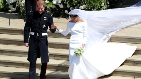 Waight Keller also designed Meghan's spectacular veil, which featured 53 distinctive flora representing each Commonwealth country.