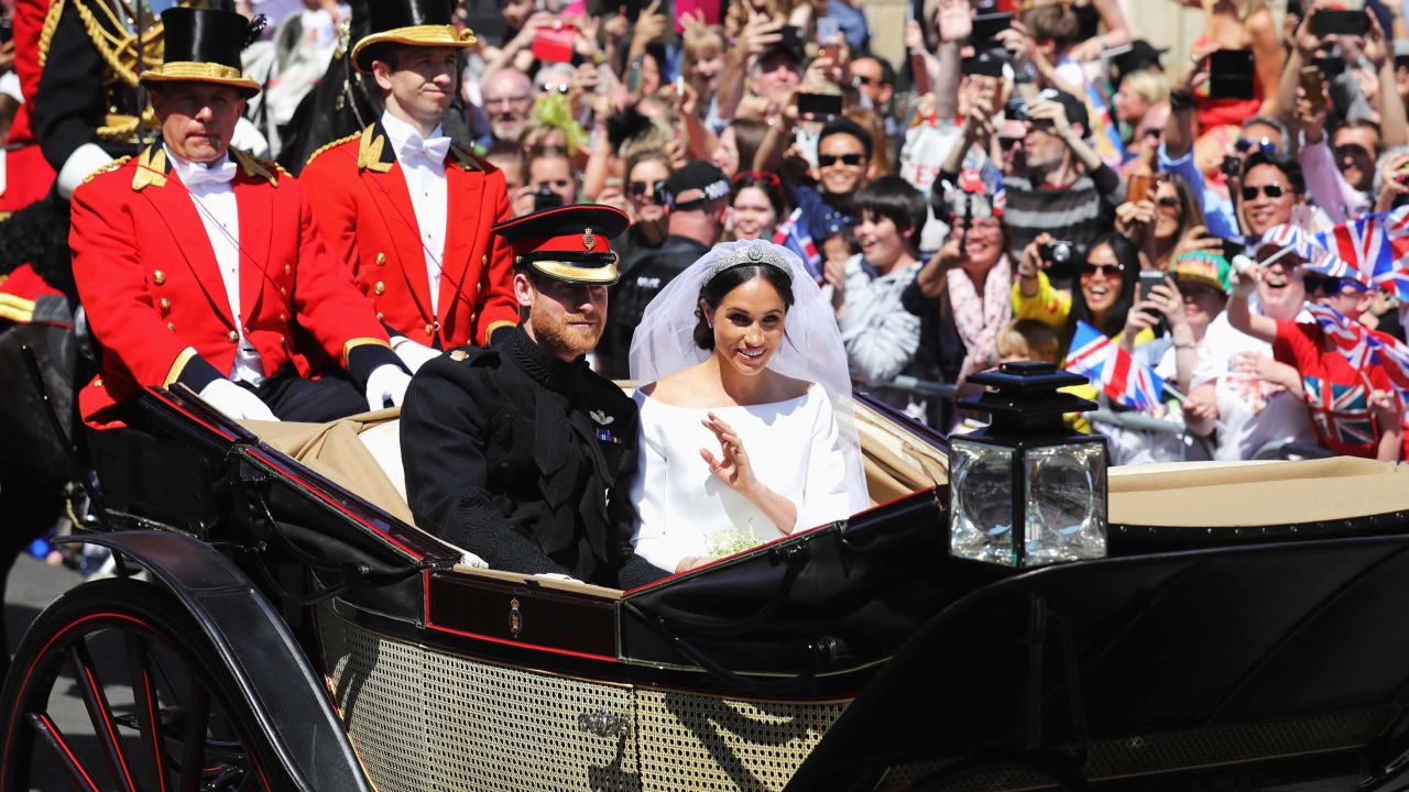 The Duke of Sussex and the Duchess of Sussex were greeted by a ripple of applause.