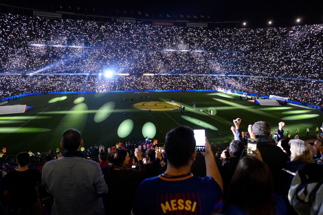 Fans remained in the stadium long after the final whistle had blown for a special ceremony