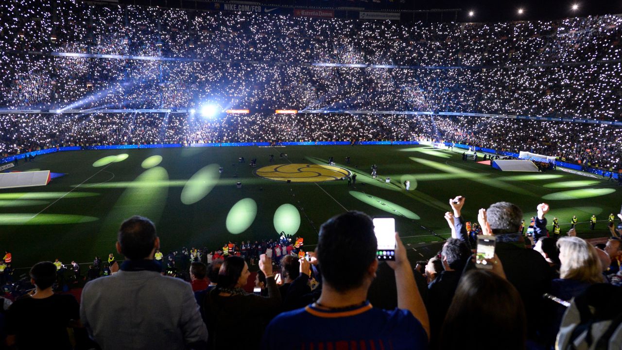Fans remained in the stadium long after the final whistle had blown for a special ceremony