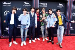 K-pop boy band BTS at the 2018 Billboard Music Awards in Las Vegas.