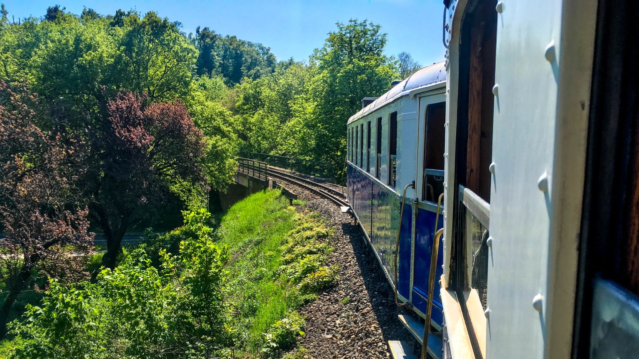 <strong>Leafy landscape:</strong> While the railway is an attraction in itself, the ride through the bucolic landscape of the Buda hills above Hungary's captical city is just as alluring.