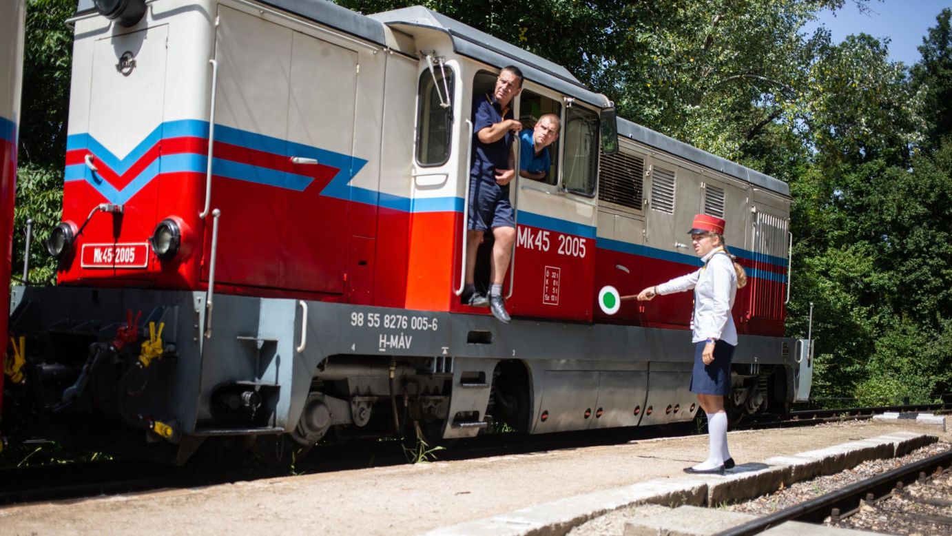 <strong>Train drivers: </strong>The engineers and the train drivers on the Gyermekvasút -- or Children's Railway -- are grownups.