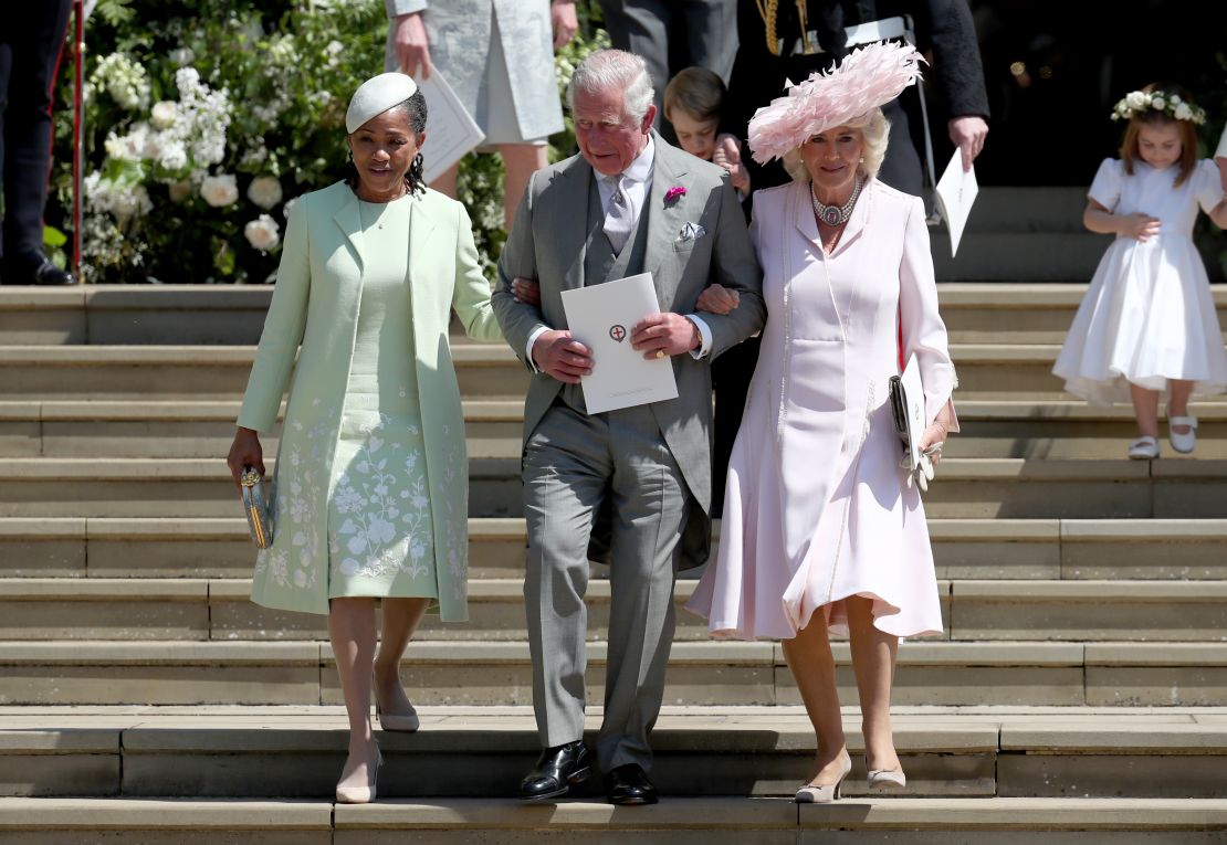 Doria Ragland, Prince Charles, and his wife Camilla, Duchess of Cornwall, after the wedding.