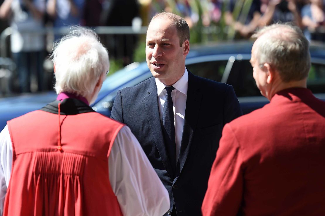 Britain's Prince William attends the memorial service.