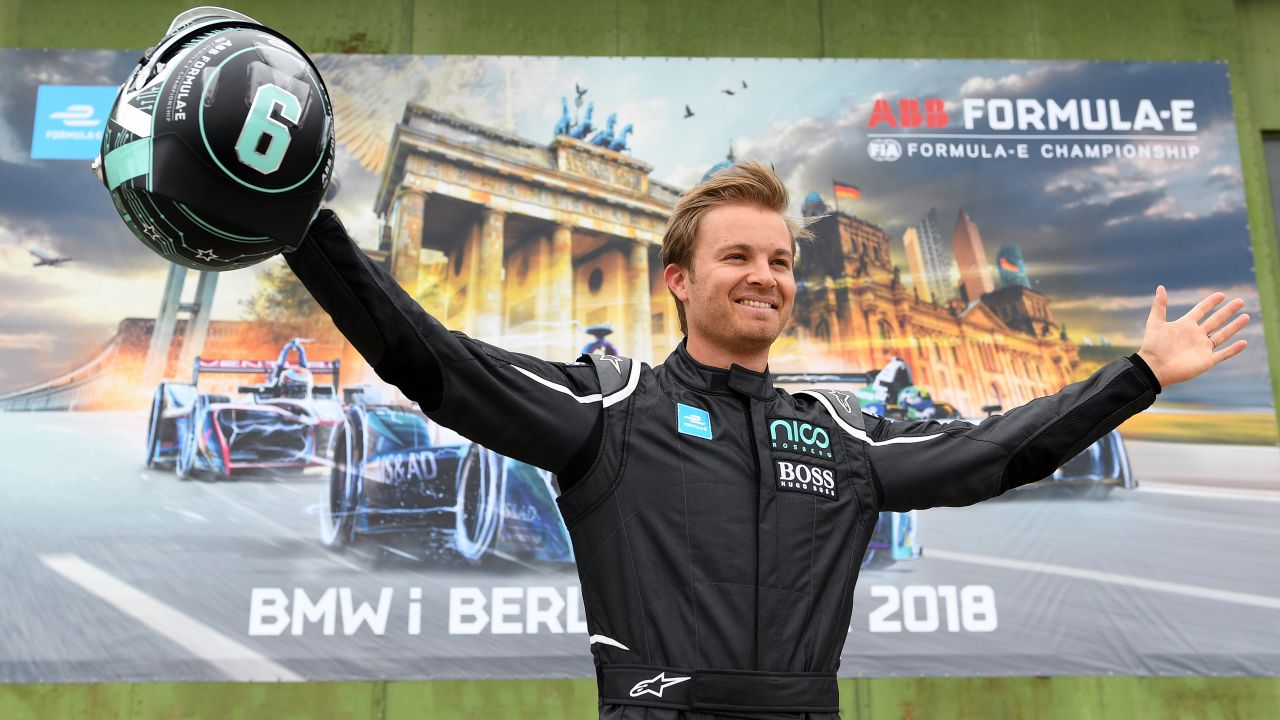 Nico Rosberg drives the FIA Formula E Gen 2 car