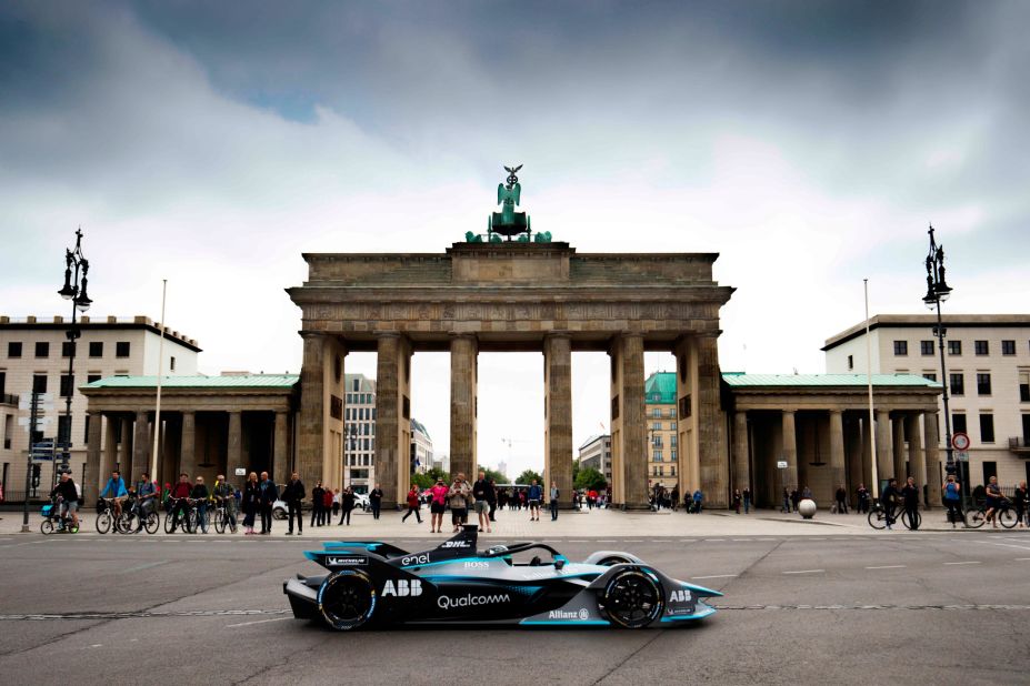 Former Formula One world champion Nico Rosberg treated fans at the Berlin E-Prix with the first public demonstration of the futuristic Gen 2  car. It will be raced in the all-electric Formula E series for its fifth season, which starts later this year.