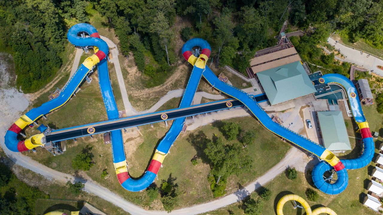 <strong>Mammoth, Holiday World & Splashin' Safari, Indiana: </strong>As the world's first six-person water coaster, Mammoth covers more than three acres and is just under a third of a mile long.