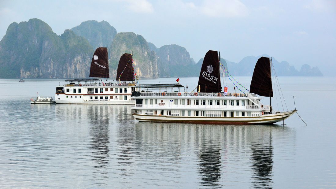 <strong>Luxurious cruise trips: </strong>Along with her Heritage Line sister ships -- Violet and Ginger -- the Jasmine is one of the most luxuriously equipped junks in Halong Bay.