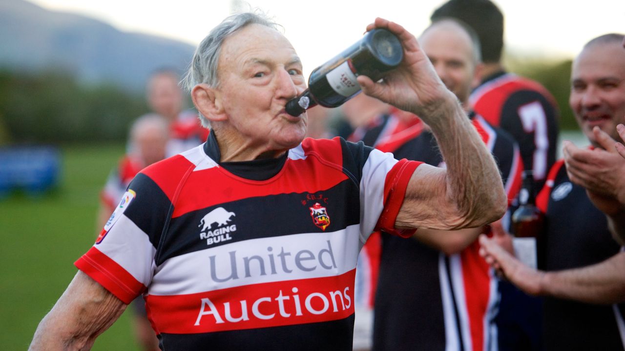 Roy celebrating after a game