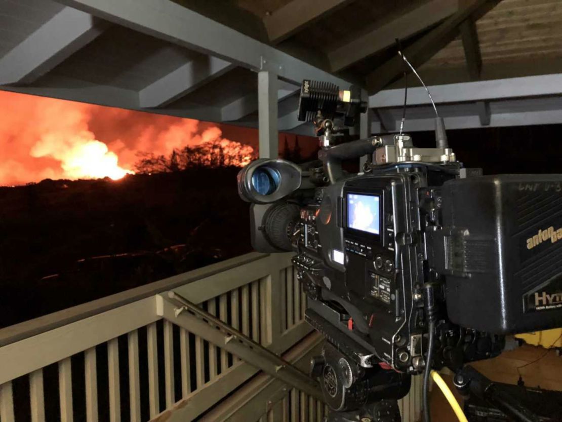 The view from behind CNN's Lava Cam.