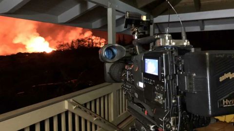 The view from behind CNN's Lava Cam.