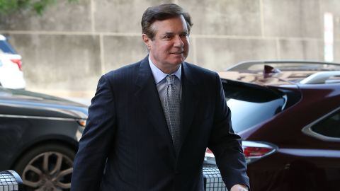 WASHINGTON, DC - MAY 23: Former Trump campaign manager Paul Manafort arrives for a hearing at the E. Barrett Prettyman U.S. Courthouse on May 23, 2018 in Washington, DC. (Mark Wilson/Getty Images)