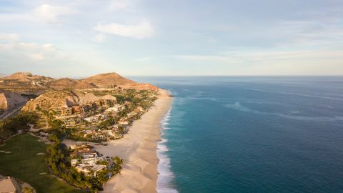 Aerial view beach in Cabo San Lucas in Baja California Sur in Mexico