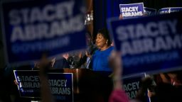 Georgia Democratic Gubernatorial candidate Stacey Abrams takes the stage to declare victory in the primary during an election night event on May 22, 2018 in Atlanta, Georgia. If elected, Abrams would become the first African American female governor in the nation. (Jessica McGowan/Getty Images)