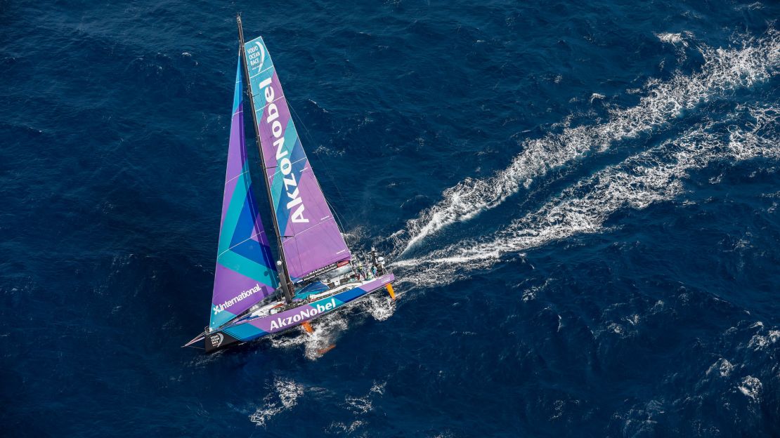 Team AkzoNobel is helping scientists gather water quality data during the Volvo Ocean Race.