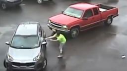 From Philly Police: On May 22, 2018, at 1:33 pm, surveillance video of a possible road rage was recovered on the 2700 block of Luzerne Street. The video depicts two vehicles, vehicle #1 a silver SUV being followed by vehicle #2, a red pickup truck. Once inside the parking lot of a business the driver of the pickup truck blocks the SUV from leaving the lot when an unknown male exits the pickup with a sledge hammer and smashed the drivers side window. After repeatedly hitting the SUV with the sledge hammer the SUV attempts to leave the lot causing its passenger to fall out of the SUV then stops a short distance away. After the passenger of the SUV gets up and attempts to reenter the SUV, the operator of the pickup truck strikes the passenger with the sledge hammer then breaks the rear window out of the SUV. Both vehicles then leave the area in an unknown direction. The victim and offender of this incident is unknown at this time.