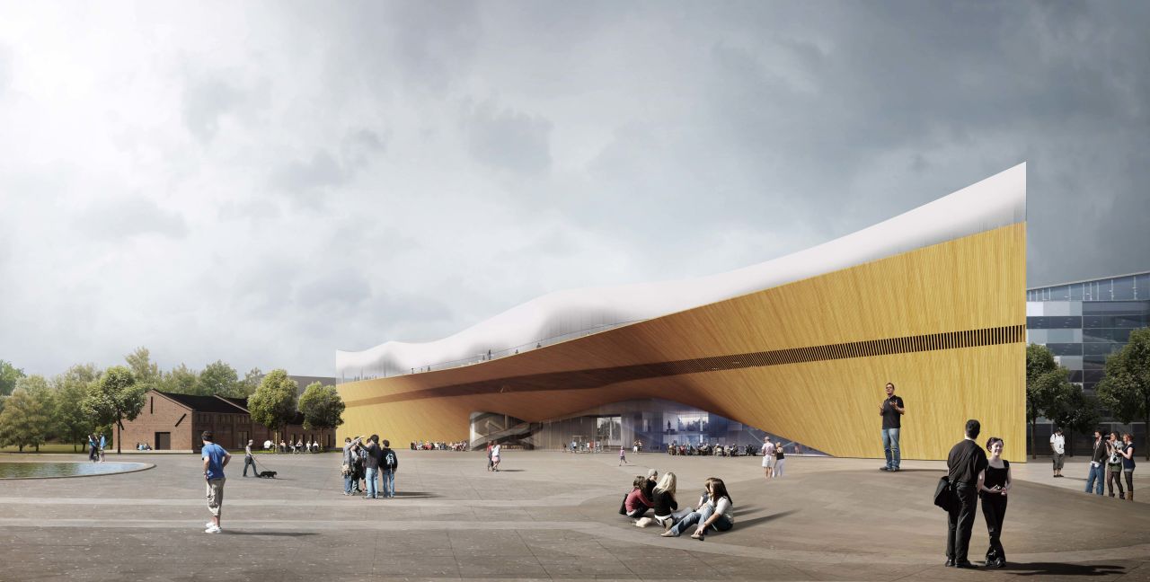 An artist's impression of the Oodi Helsinki Central Library, which opens in 2018.