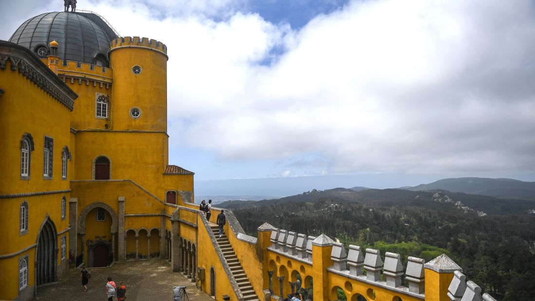 <strong>Sintra, Portugal: </strong>The gaily painted Pena Palace sits high in the Sintra Mountains and is one of several colorful 19th-century monuments in the town of Sintra, around 30 kilometers from Lisbon. <br />