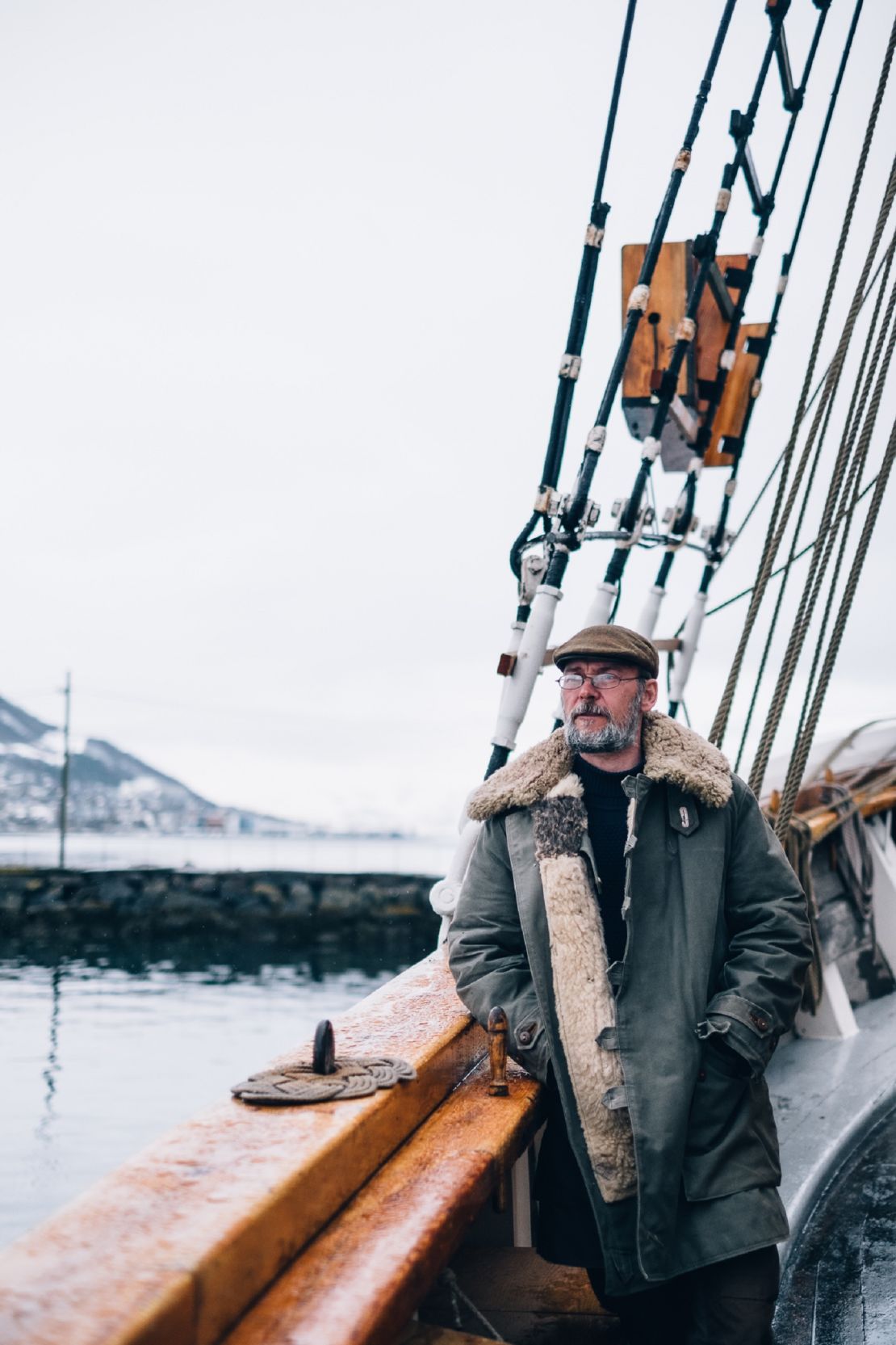 The Linden's captain, Rasmus Jacobsen has worked on various sailing vessles for 30  years.