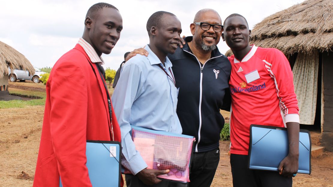 Forest Whitaker with WPDI youth peacemakers in Uganda.