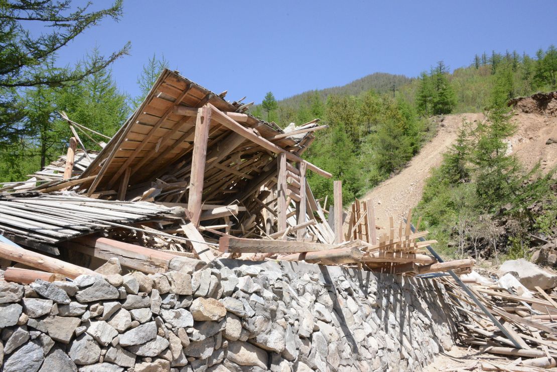 All that was left off the observation tower outside tunnel #2 after the explosion. 