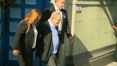 Weinstein leaves the police precinct Friday in New York.