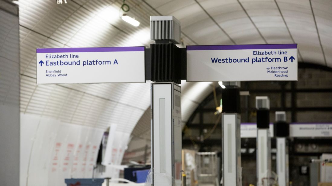 <strong>Farringdon station:</strong> Originally known as Crossrail, the service was renamed Elizabeth line in honor of Britain's queen.
