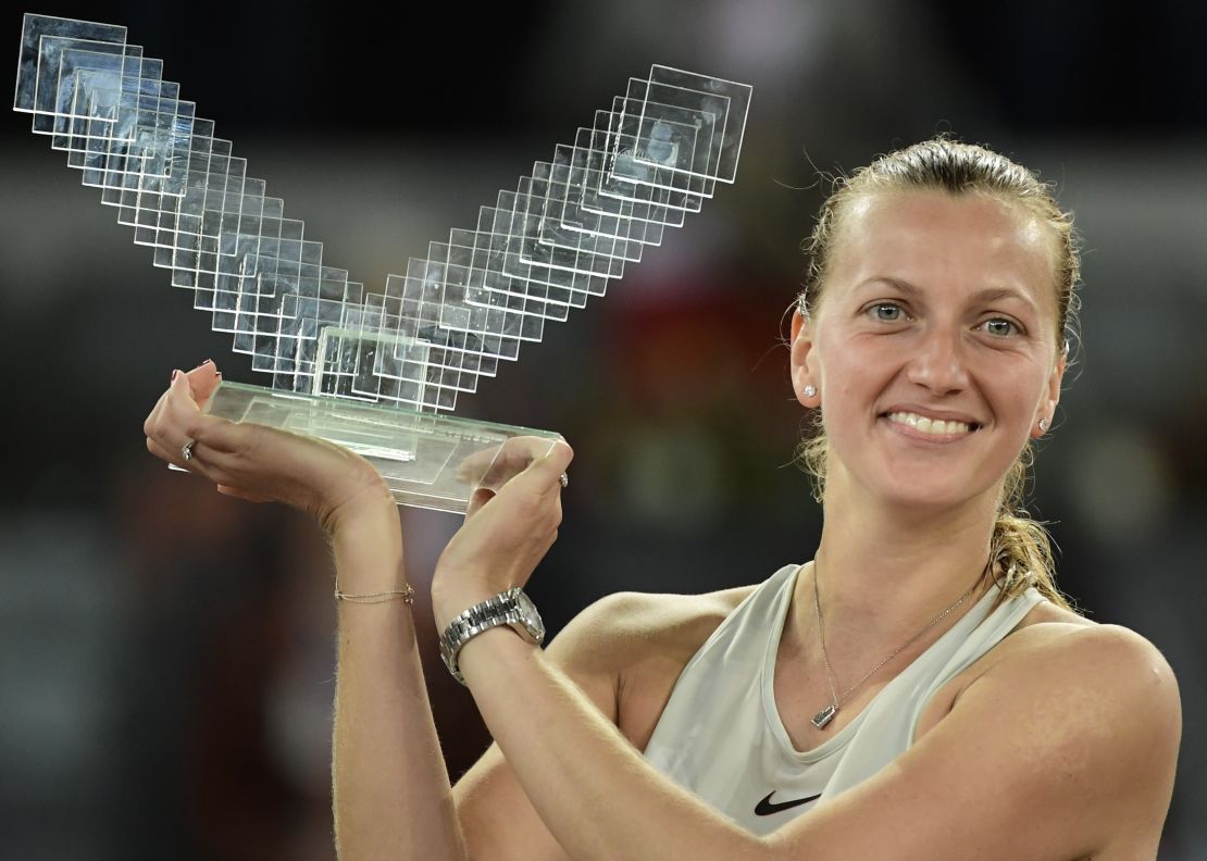 Kvitova won a record third title in Madrid