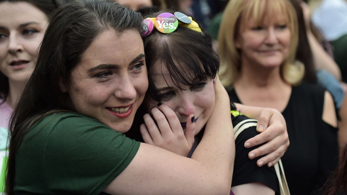 Yes voters celebrate after Ireland votes to repeal the 8th Amendment, paving the way for legalized abortion. 