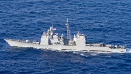 180314-N-ZL062-0174 PHILIPPINE SEA (March 14, 2018) The Ticonderoga-class guided-missile cruiser USS Antietam (CG 54) transits the Philippine Sea for the completion of MultiSail 2018. MultiSail is a bilateral training exercise improving interoperability between the U.S. and Japanese forces. This exercise benefits from realistic, shared training enhancing our ability to work together to confront any contingency. (U.S. Navy photo by Mass Communication Specialist 3rd Class Sarah Myers/Released)