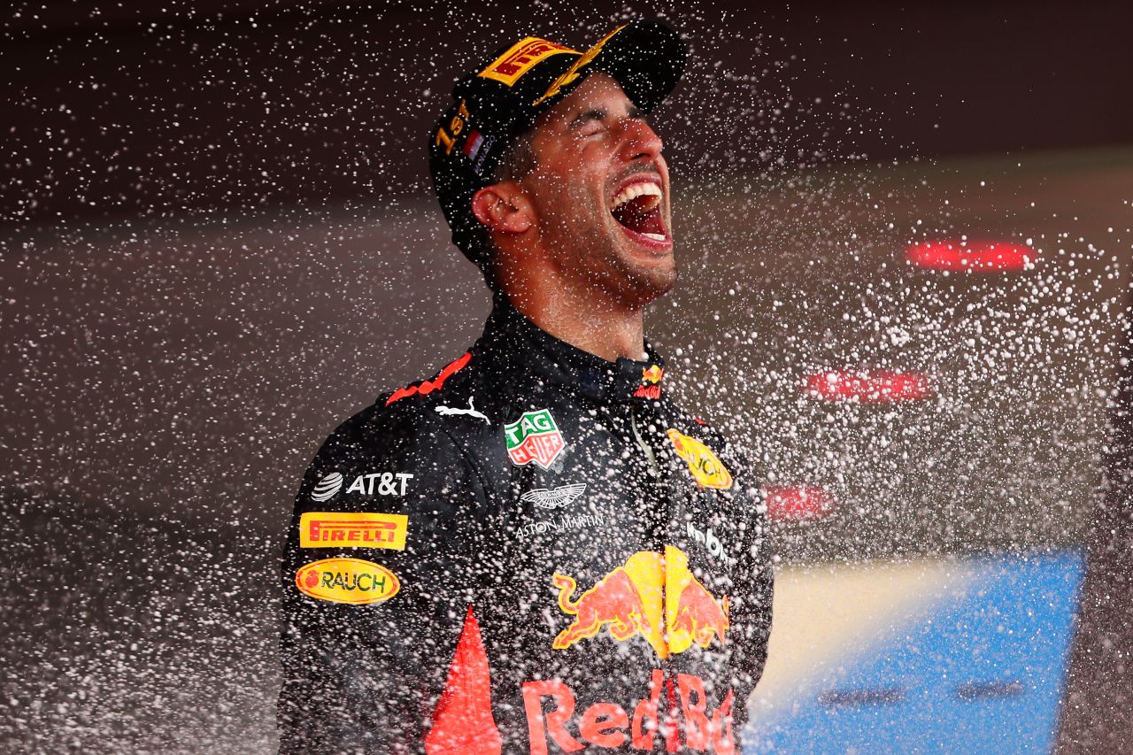 Hamilton -- 110 points<br />Vettel -- 96 points<br />Ricciardo -- 72 points