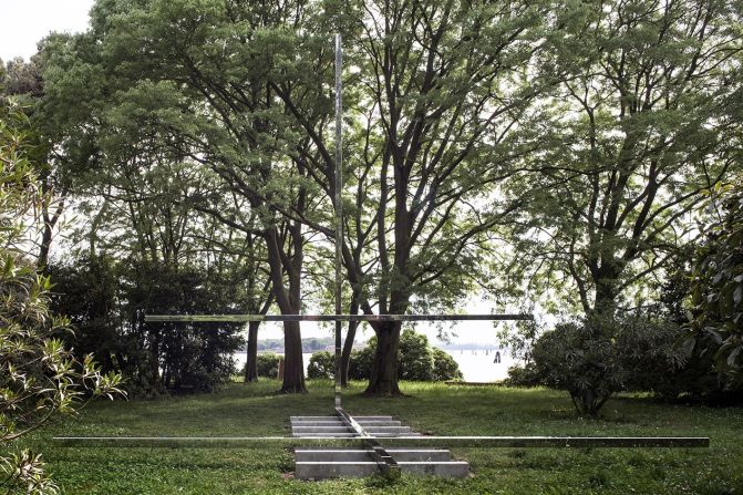 Constructed from eight polished steel beams, Carla Jua?aba's chapel reflects the surrounding environment by day, and seems to almost disappear in darkness.