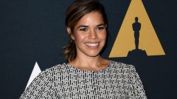 Actress America Ferrera arrives at The Academy Presents "Real Women Have Curves" at the Academy of Motion Picture Arts and Sciences on October 16, 2017 in Beverly Hills, California.