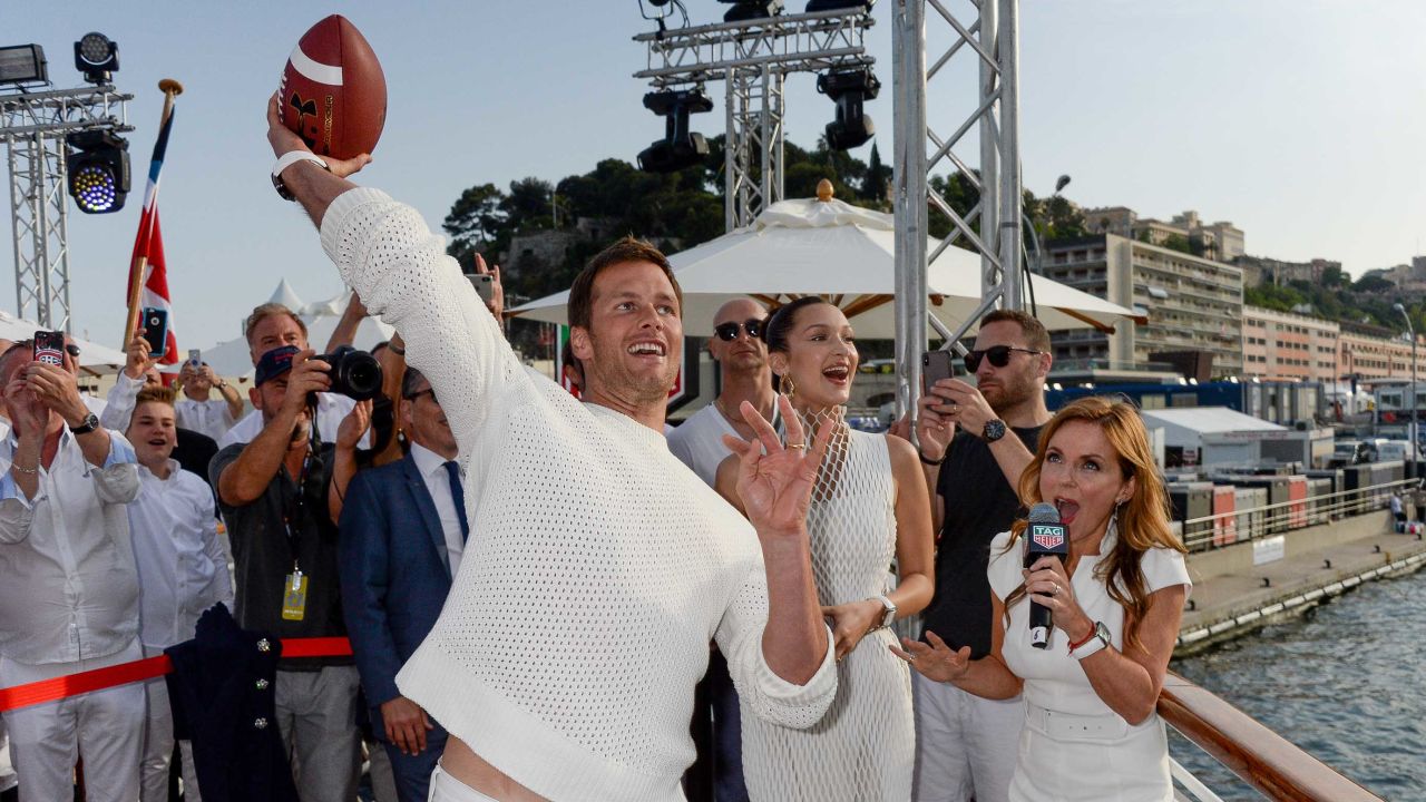 NFL football player Tom Brady, supermodel Bella Hadid and singer Geri Horner attended the Monaco GP last weekend.