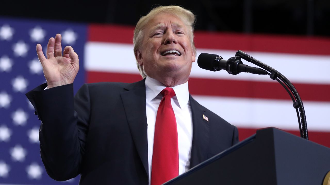 President Donald Trump speaks at a rally at the Gaylord Opryland Resort and Convention Center, Tuesday, May 29, 2018, in Nashville, Tenn. (AP Photo/Andrew Harnik)